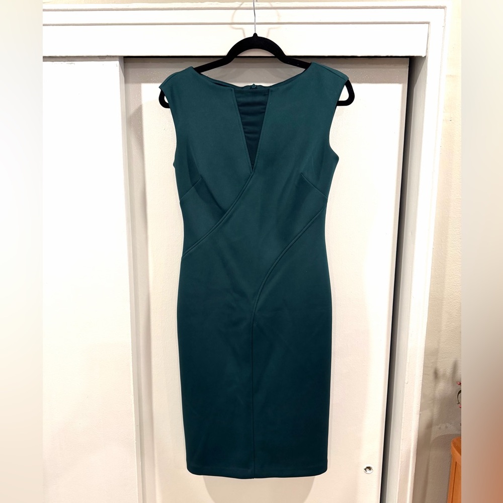Vince Camuto Green Sleeveless Midi Sheath Dress/ Size 4/Like New